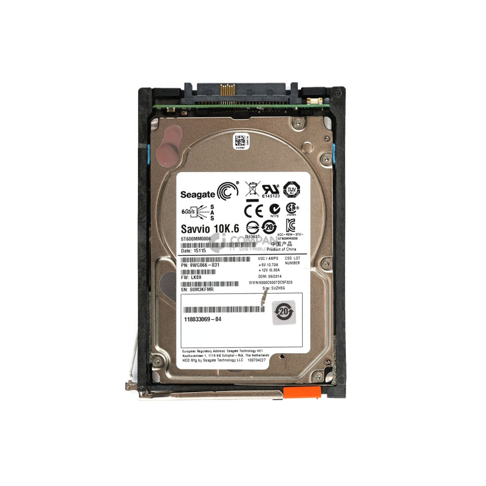 005050700 EMC HDD 600GB 10K SAS 6G 2.5" SFF FOR EMC VNX